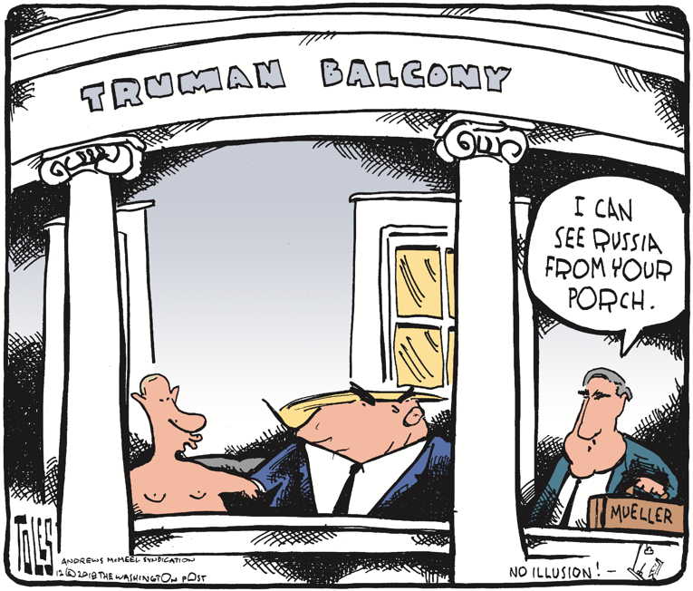 Political/Editorial Cartoon by Tom Toles, Washington Post on Cohen Sentenced to 3 Years