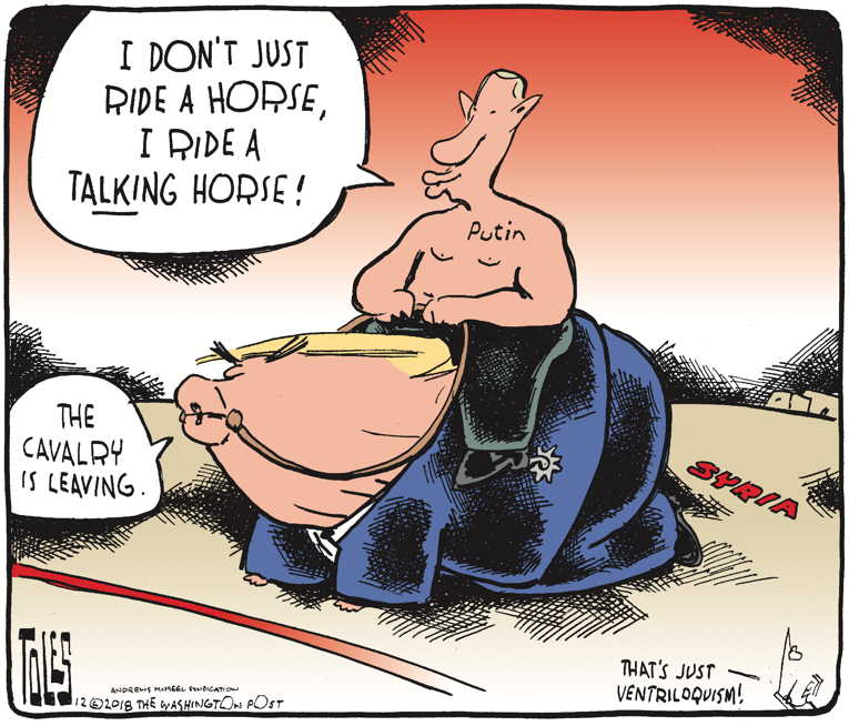 Political/Editorial Cartoon by Tom Toles, Washington Post on President Vows to Fight Back