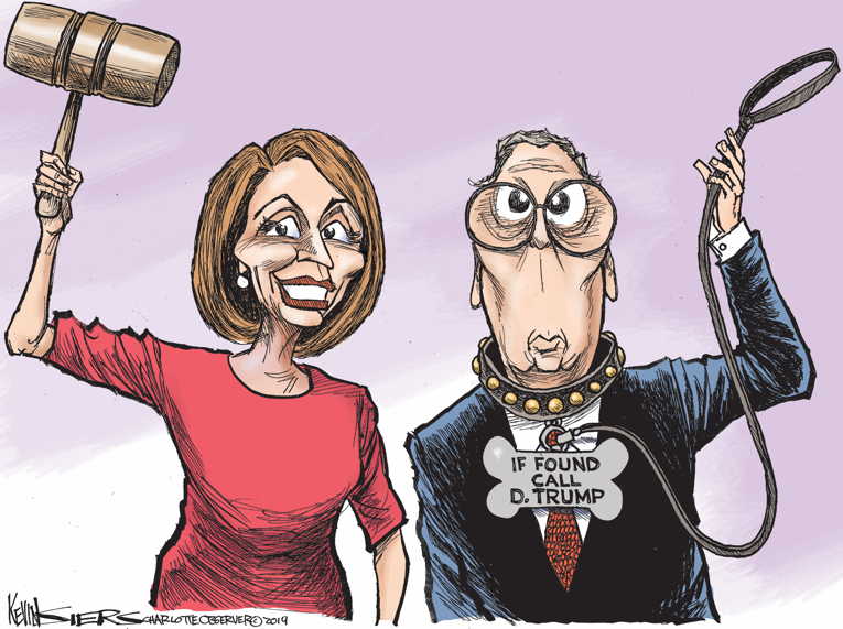 Political/Editorial Cartoon by Kevin Siers, Charlotte Observer on Pelosi Comes Out Swinging