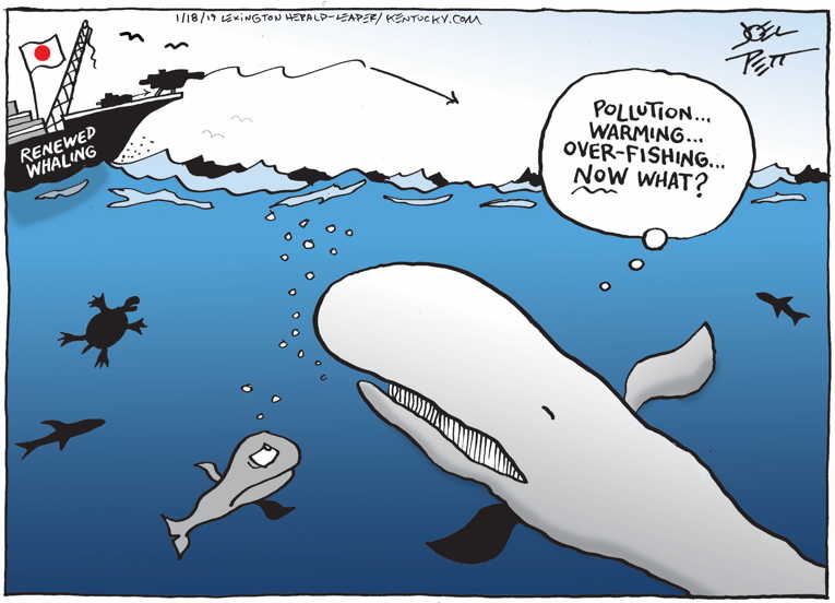 Political/Editorial Cartoon by Joel Pett, Lexington Herald-Leader, CWS/CartoonArts Intl. on Climate Change Accelerating