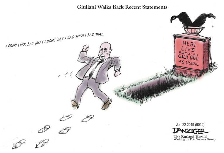 Political/Editorial Cartoon by Jeff Danziger on Giuliani Admits Russian Contacts