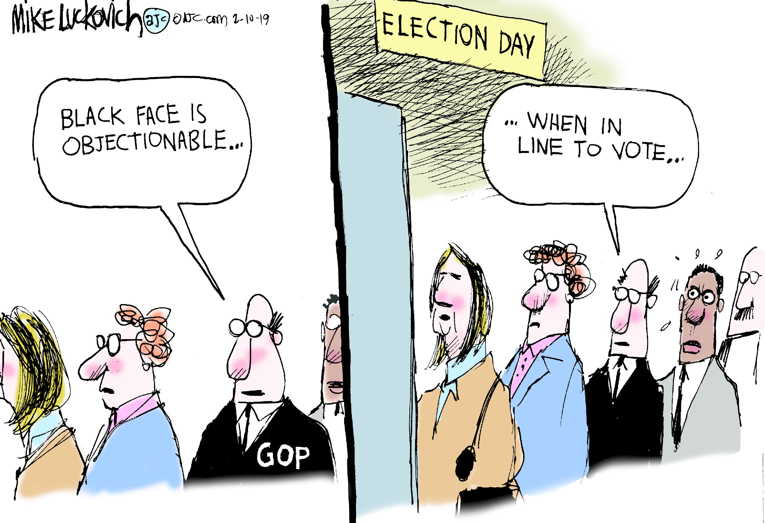 Political/Editorial Cartoon by Mike Luckovich, Atlanta Journal-Constitution on Republicans Blow a Gasket