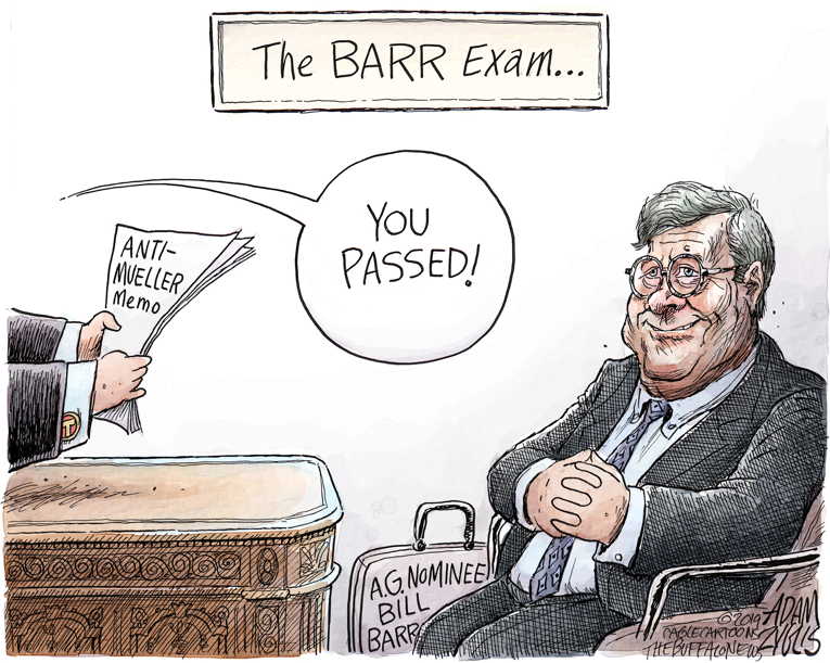 Political/Editorial Cartoon by Adam Zyglis, The Buffalo News on Acting Attorney General Testifies