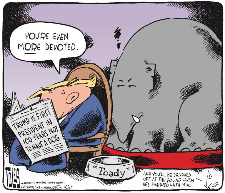 Political/Editorial Cartoon by Tom Toles, Washington Post on Trump’s Election a Miracle