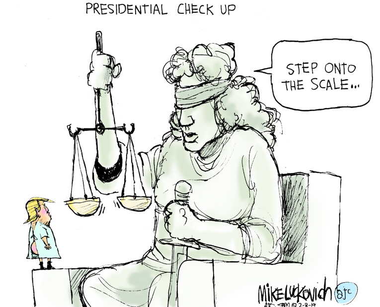 Political/Editorial Cartoon by Mike Luckovich, Atlanta Journal-Constitution on Trump’s Election a Miracle