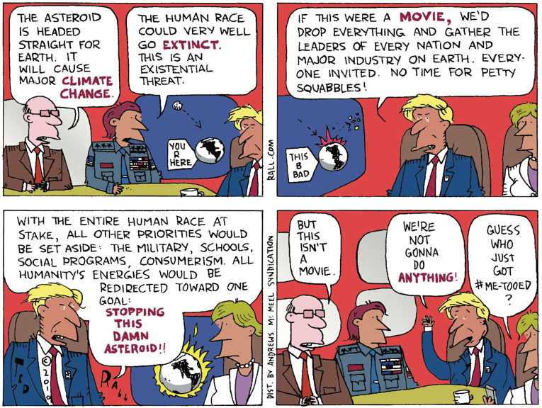 Political/Editorial Cartoon by Ted Rall on Republicans Blasts Green Deal