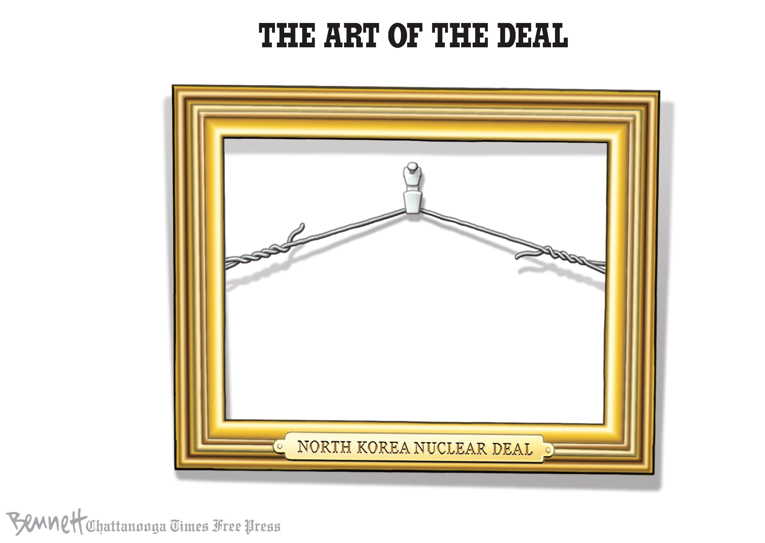 Political/Editorial Cartoon by Clay Bennett, Chattanooga Times Free Press on Trump Visits Hanoi