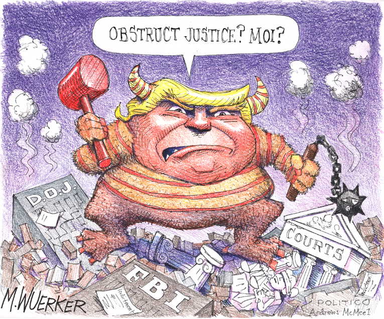 Political/Editorial Cartoon by Matt Wuerker, Politico on Roger Stone Gagged