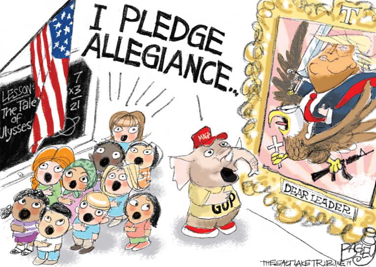 Political/Editorial Cartoon by Pat Bagley, Salt Lake Tribune on GOP Declares War