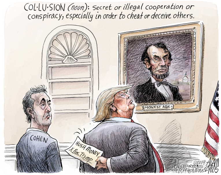 Political/Editorial Cartoon by Adam Zyglis, The Buffalo News on Cohen Implicates President