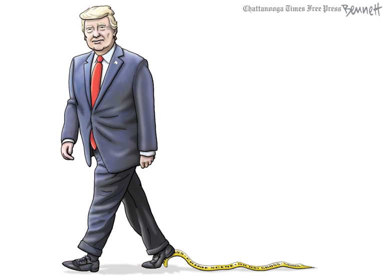 Political/Editorial Cartoon by Clay Bennett, Chattanooga Times Free Press on 50 Muslims Slain in New Zealand