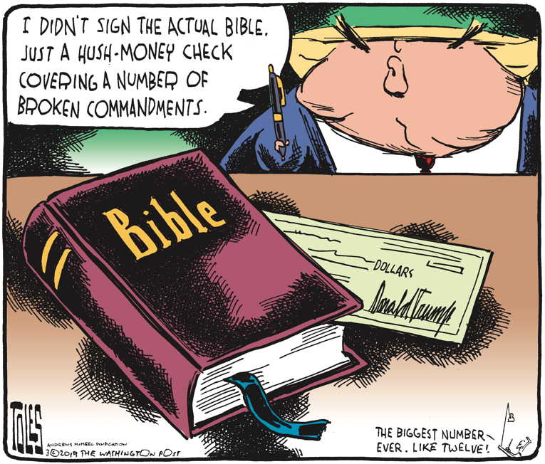 Political/Editorial Cartoon by Tom Toles, Washington Post on President Goes on Tweet Rampage