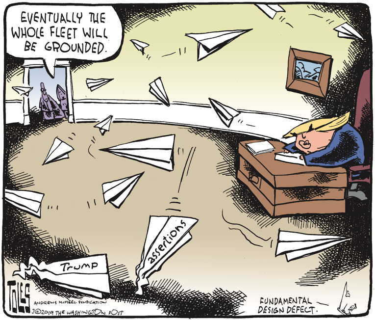 Political/Editorial Cartoon by Tom Toles, Washington Post on President Goes on Tweet Rampage