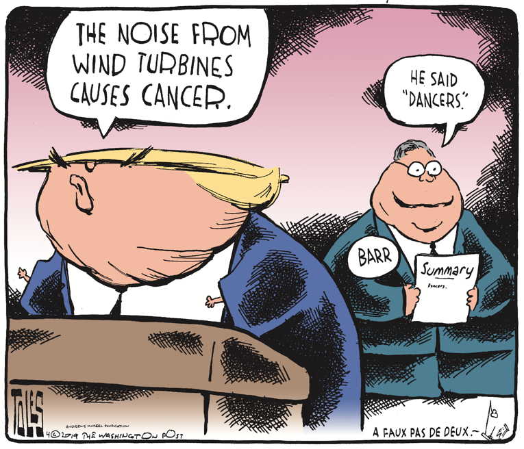 Political/Editorial Cartoon by Tom Toles, Washington Post on Mueller Report Kept Hidden