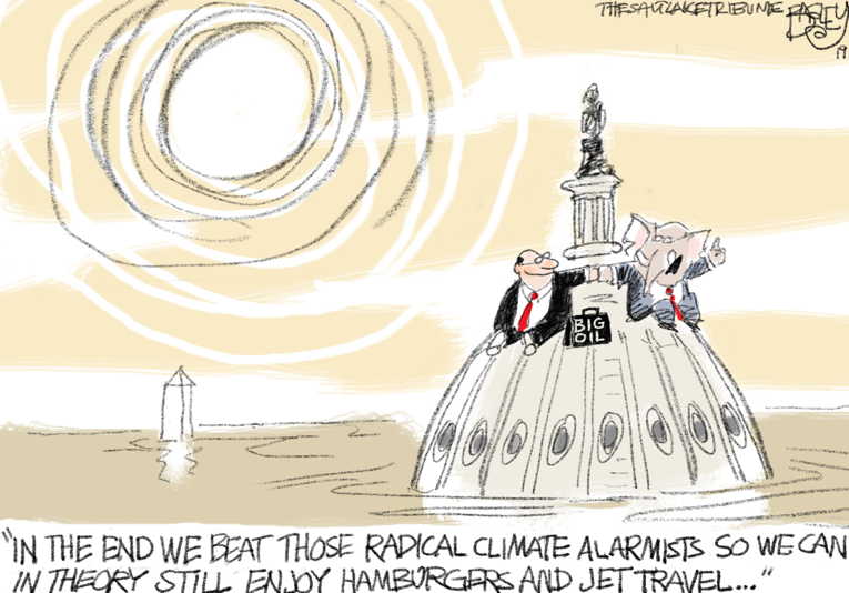 Political/Editorial Cartoon by Pat Bagley, Salt Lake Tribune on In Other News
