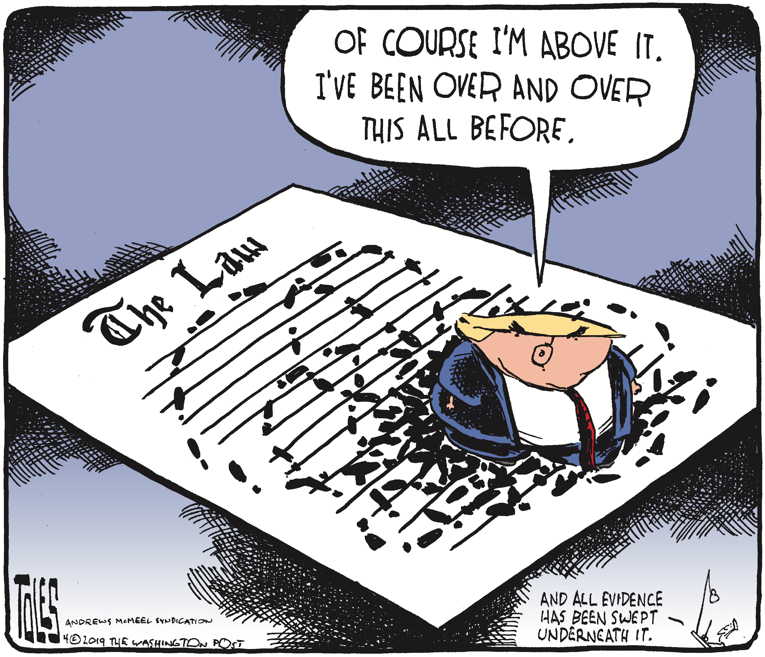 Political/Editorial Cartoon by Tom Toles, Washington Post on Trump, GOP Go to the Mat