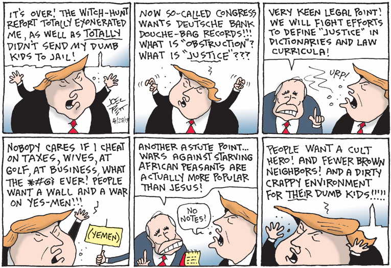 Political/Editorial Cartoon by Joel Pett, Lexington Herald-Leader, CWS/CartoonArts Intl. on Trump Resumes Attacks