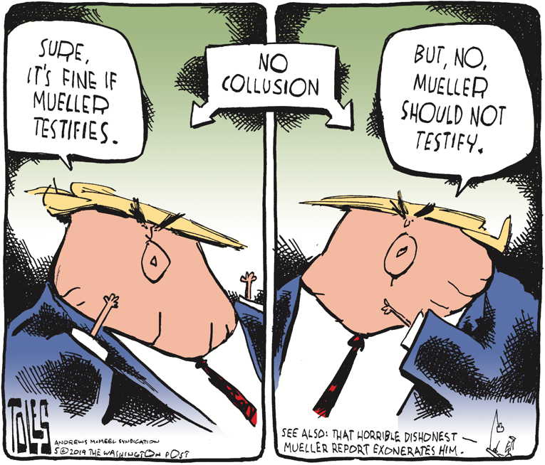 Political/Editorial Cartoon by Tom Toles, Washington Post on Trump: Loyalty to Me Is Everything