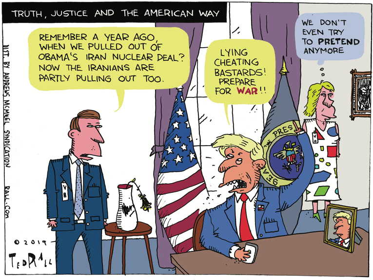 Political/Editorial Cartoon by Ted Rall on Winds of War