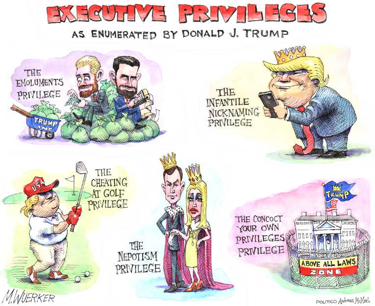 Political/Editorial Cartoon by Matt Wuerker, Politico on President Goes for Broke