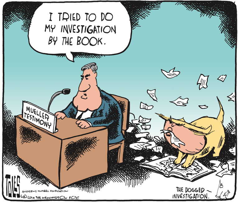 Political/Editorial Cartoon by Tom Toles, Washington Post on Trump Stonewalling Congress