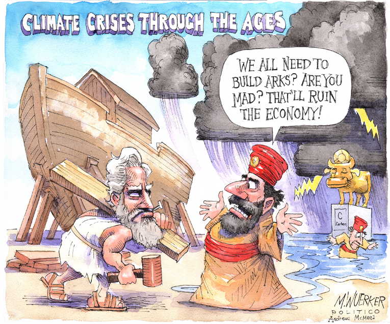 Political/Editorial Cartoon by Matt Wuerker, Politico on Climate Crisis Worsens