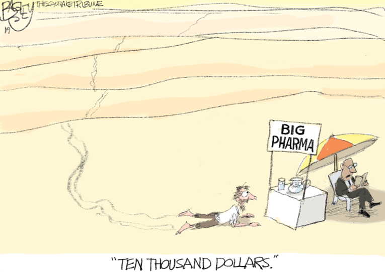 Political/Editorial Cartoon by Pat Bagley, Salt Lake Tribune on Deficit Reaches Record High