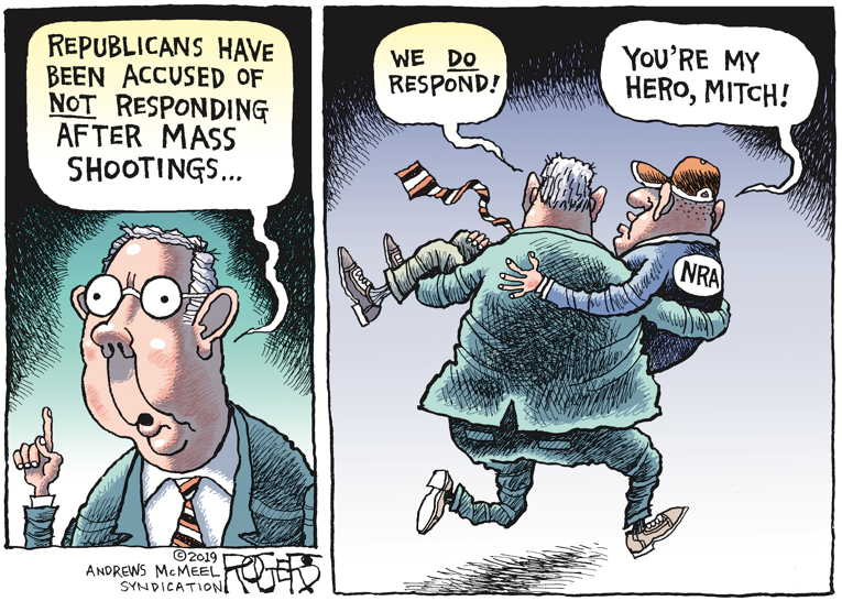 Political/Editorial Cartoon by Rob Rogers on President Visits El Paso