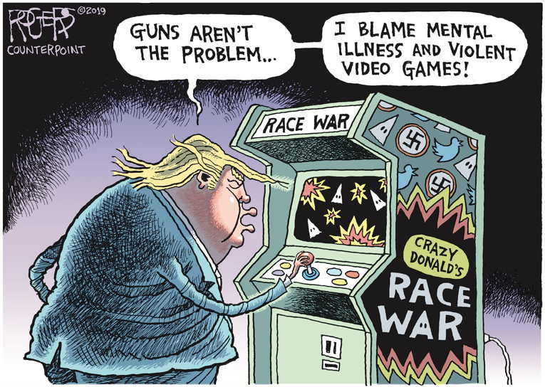 Political/Editorial Cartoon by Rob Rogers on GOP Opposes Background Checks