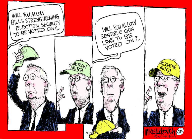 Political/Editorial Cartoon by Mike Luckovich, Atlanta Journal-Constitution on In Other News