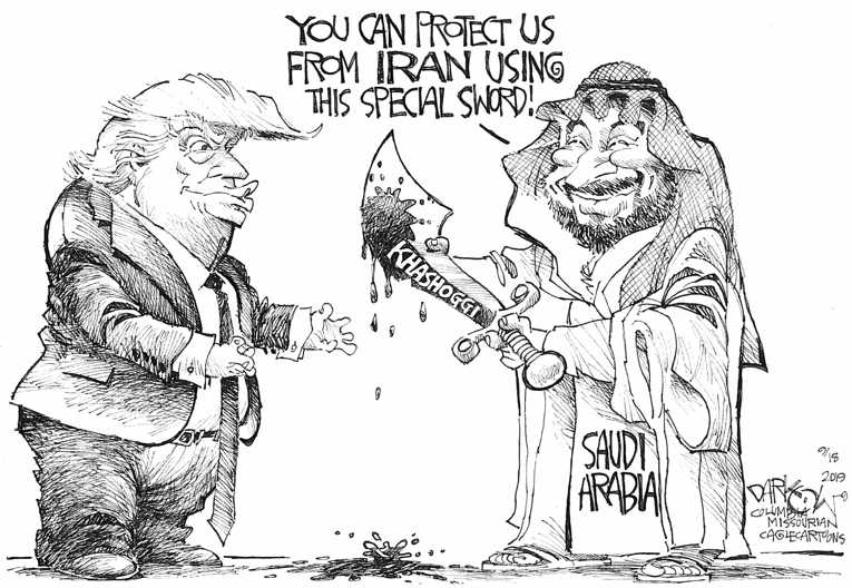 Political Cartoon on 'US to Send Troops to Saudi Arabia' by John Darkow ...