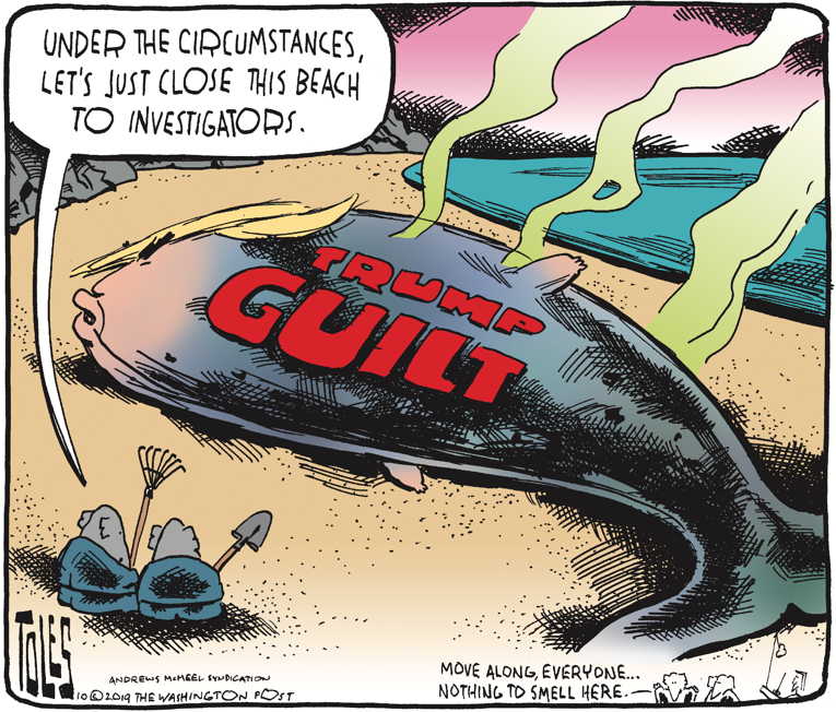 Political/Editorial Cartoon by Tom Toles, Washington Post on GOP Rallies Behind President