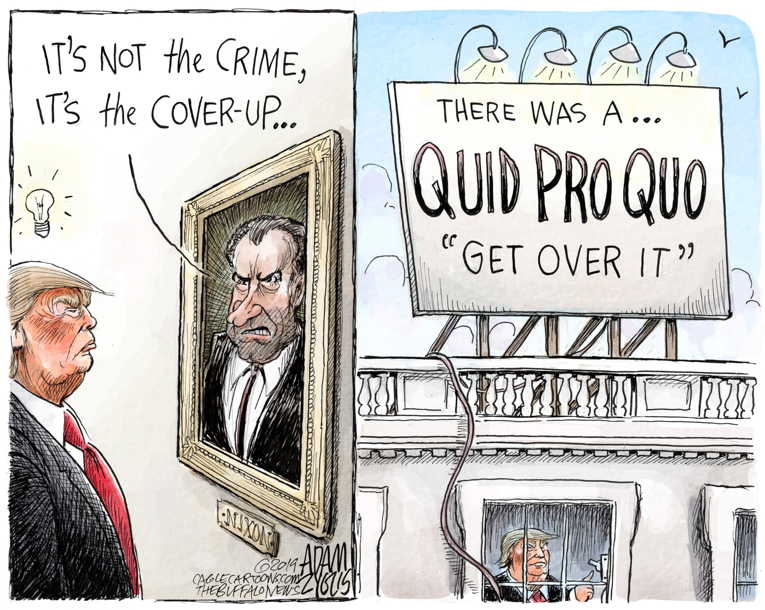 Political/Editorial Cartoon by Adam Zyglis, The Buffalo News on President Decries Process