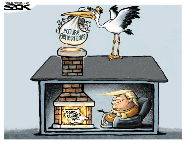 Political/Editorial Cartoon by Steve Sack, Minneapolis Star Tribune on Record Fires in California