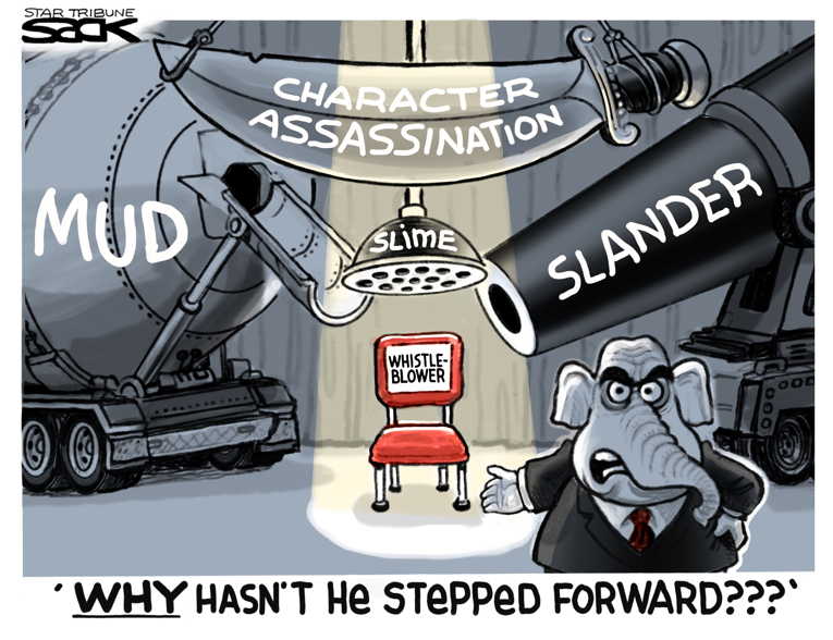 Political/Editorial Cartoon by Steve Sack, Minneapolis Star Tribune on GOP Attacks Accusers