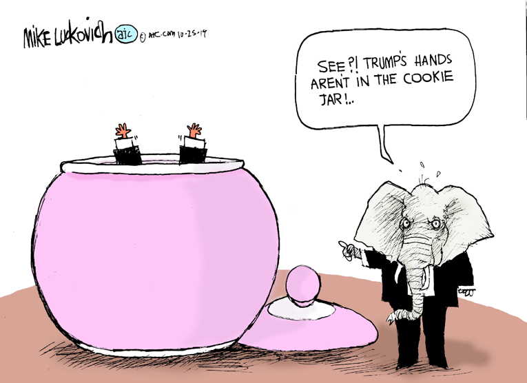 Political/Editorial Cartoon by Mike Luckovich, Atlanta Journal-Constitution on GOP Attacks Accusers