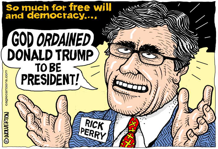 Political/Editorial Cartoon by Monte Wolverton, Cagle Cartoons on Trump Loyalists Double Down