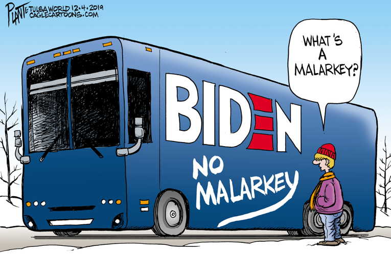 Political/Editorial Cartoon by Bruce Plante, Tulsa World on Harris Folds, Biden Nibbles