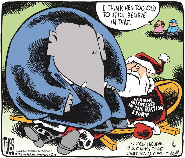 Political/Editorial Cartoon by Tom Toles, Washington Post on Impeachment Articles Introduced