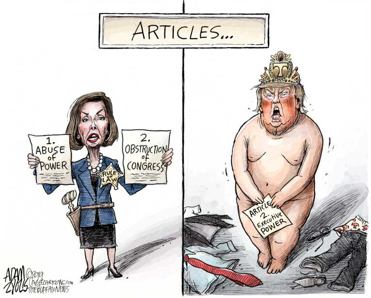 Political/Editorial Cartoon by Adam Zyglis, The Buffalo News on Impeachment Articles Introduced