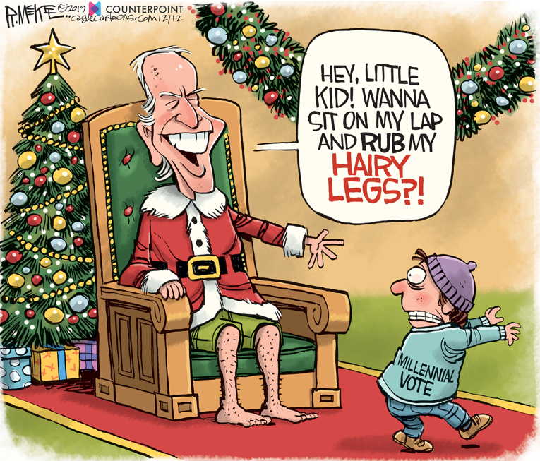 Political/Editorial Cartoon by Rick McKee, The Augusta Chronicle on Biden Doubles Down