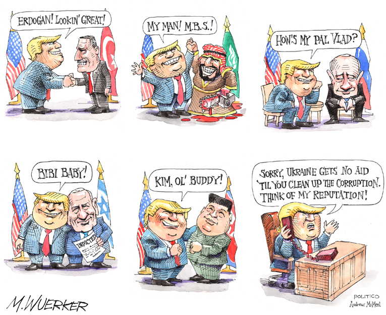 Political/Editorial Cartoon by Matt Wuerker, Politico on Trump Unhappy