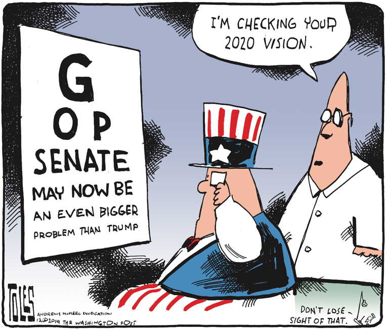 Political/Editorial Cartoon by Tom Toles, Washington Post on President Focused on Reelection