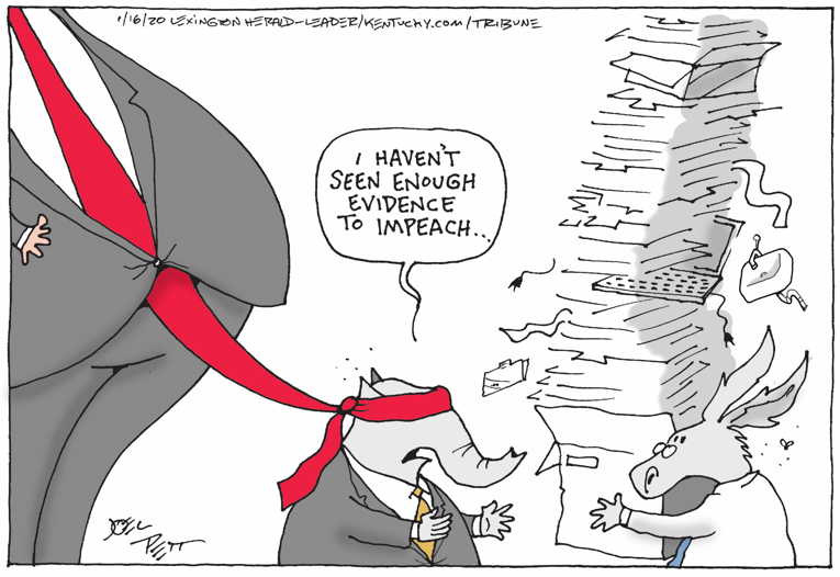 Political/Editorial Cartoon by Joel Pett, Lexington Herald-Leader, CWS/CartoonArts Intl. on Articles Sent to Senate