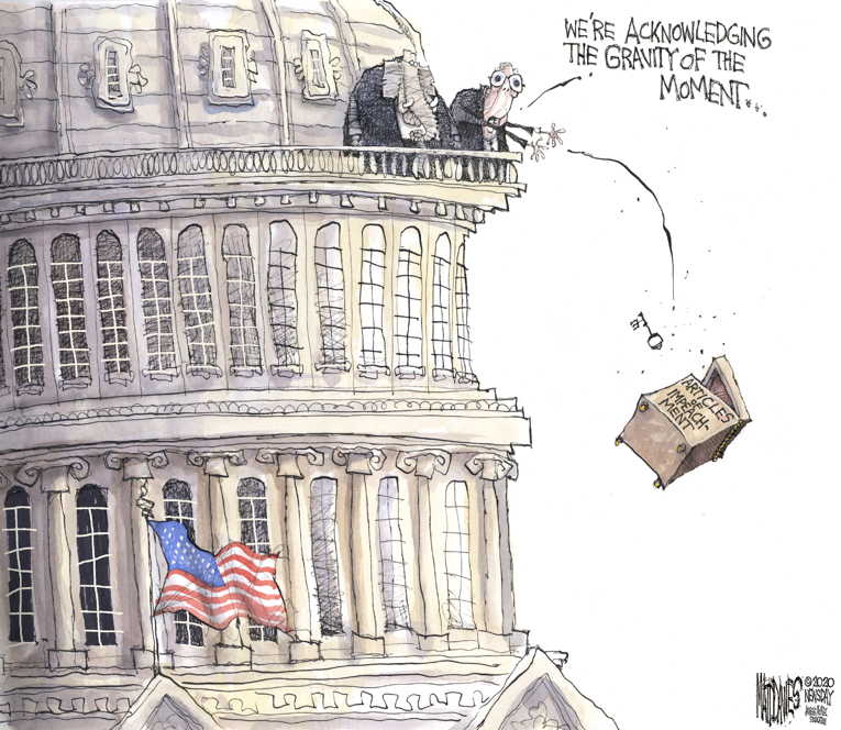 Political/Editorial Cartoon by Matt Davies, Journal News on McConnell Sets the Rules