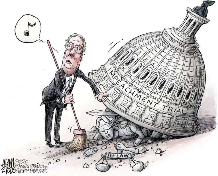 Political/Editorial Cartoon by Adam Zyglis, The Buffalo News on McConnell Sets the Rules