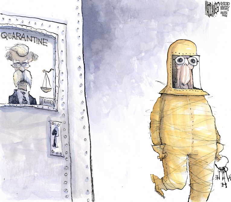 Political/Editorial Cartoon by Matt Davies, Journal News on Key Potential Witness Ignored