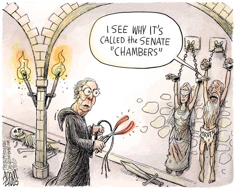 Political/Editorial Cartoon by Adam Zyglis, The Buffalo News on GOP Steps Up