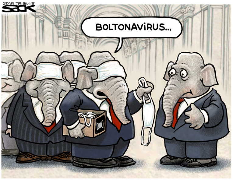 Political/Editorial Cartoon by Steve Sack, Minneapolis Star Tribune on GOP Steps Up