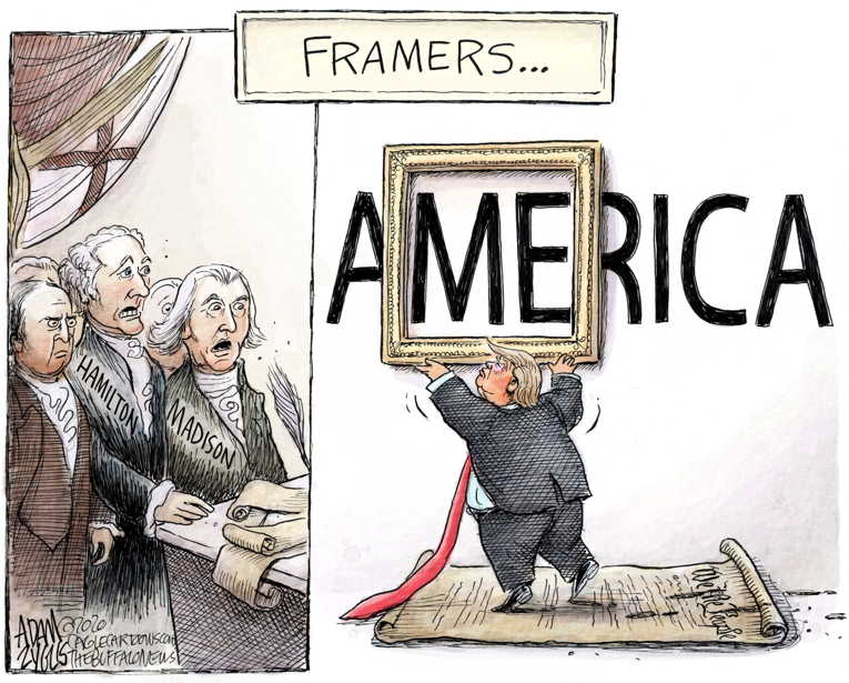 Political/Editorial Cartoon by Adam Zyglis, The Buffalo News on President Promises More Changes